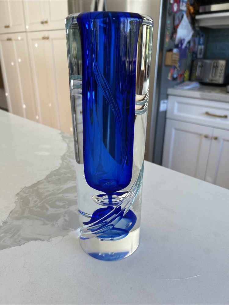 Design By Solnicka Heavy Blue Vase