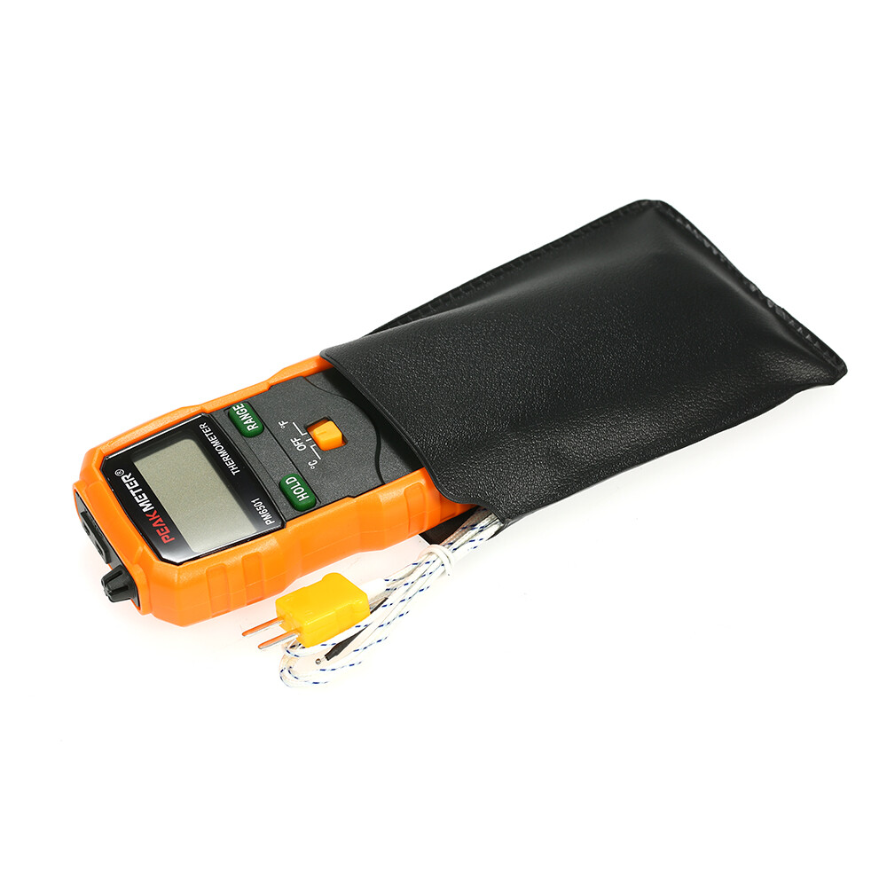 PEAKMETER PM6501 LCD Display K Type Temperature Meter Thermocouple W/Data E1N9