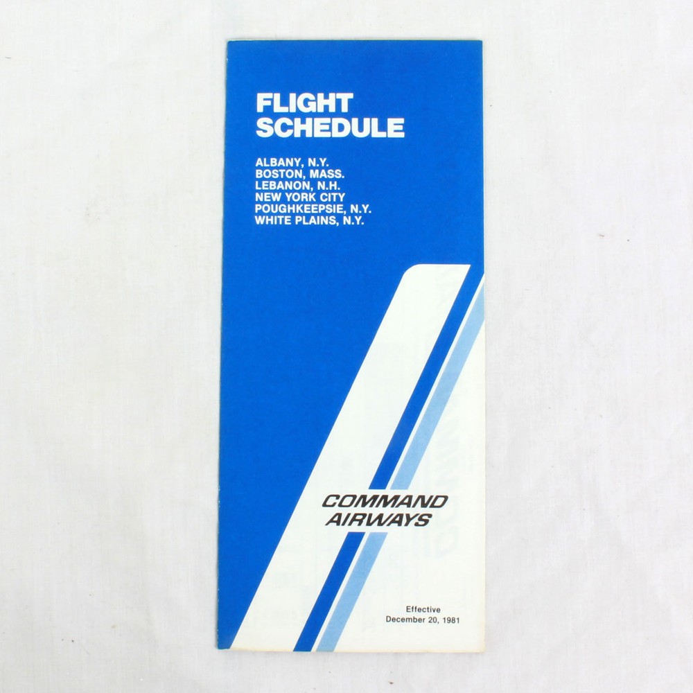 Command Airways - December 20 1981 - Airline Timetable
