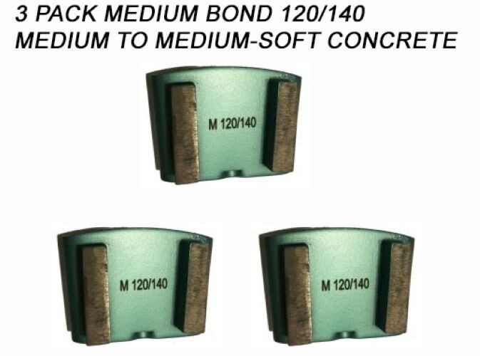 3-Pack! HTC Compatible Diamond Grinding Disc For Medium-Soft Surface, 120/ 140
