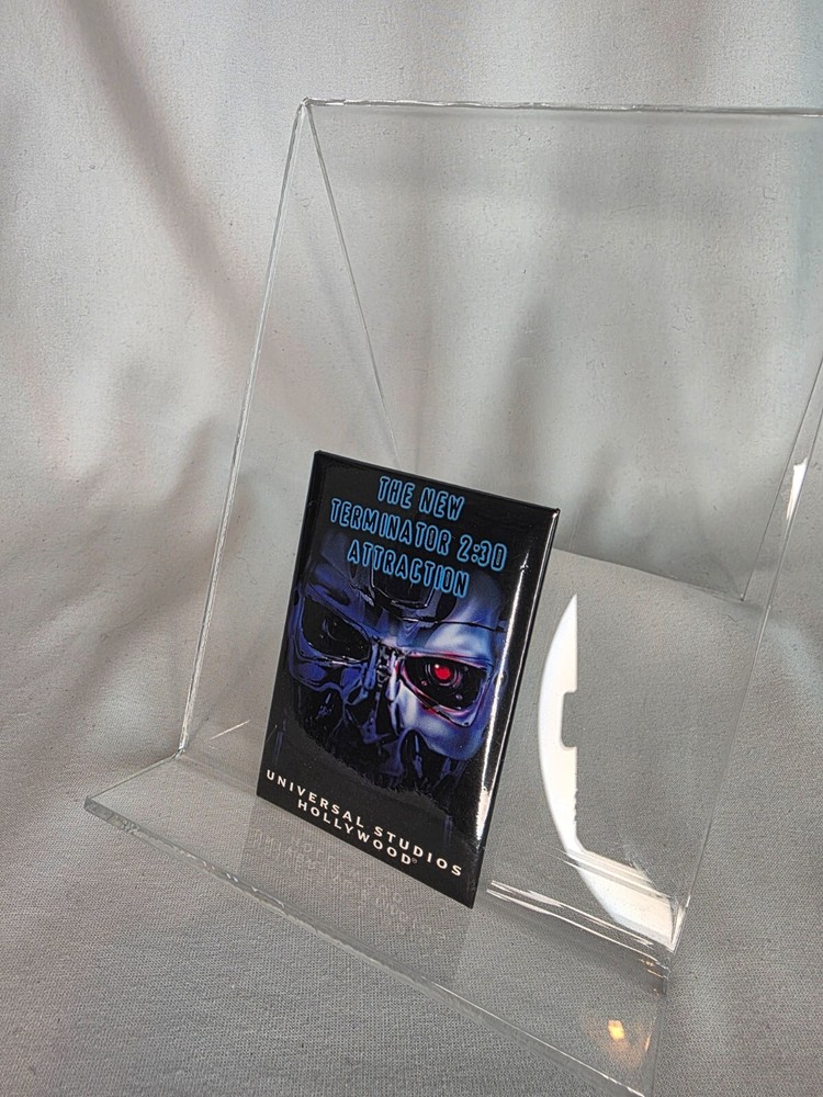 Universal Studios Hollywood Terminator 2: 3D Ride Promo Button 1999