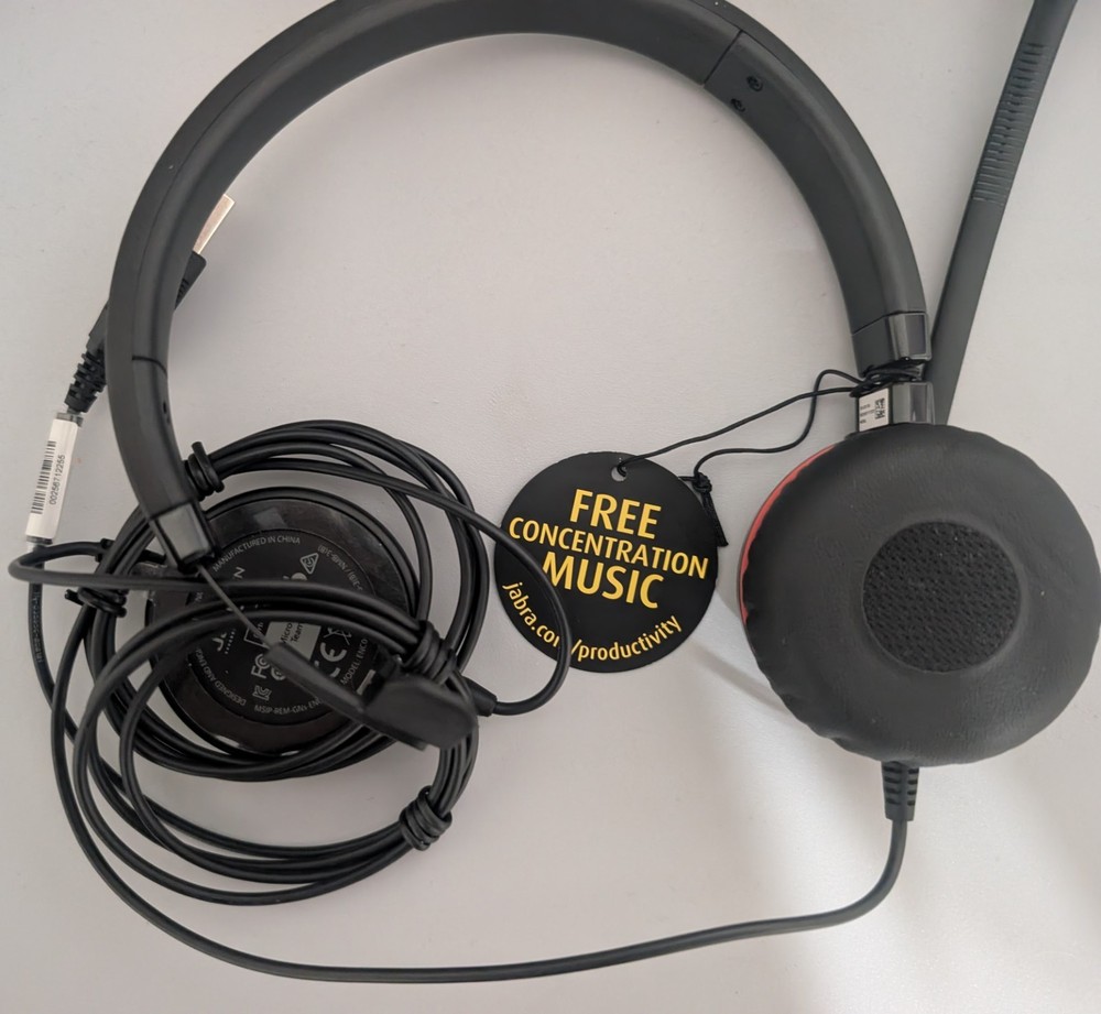 Jabra Evolve ENC060 stereo headset, wired USB-A