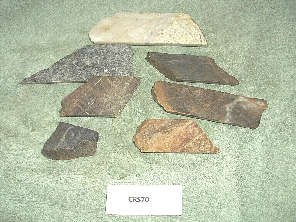 Split Drill Core Samples From Alaska Gold Mine 7 Pieces CRS70