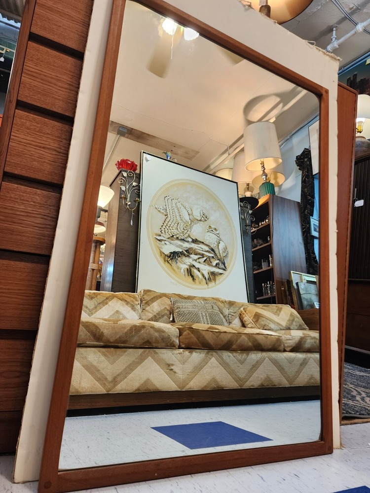 Vintage Danish teakwood mirror