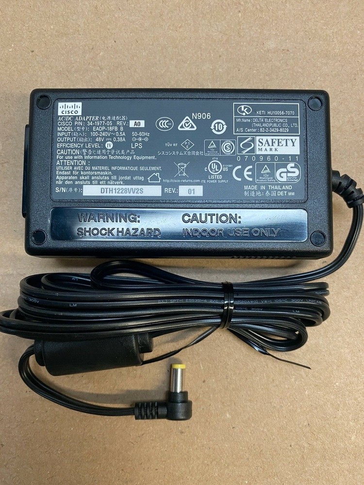 New Genuine Cisco 48W AC Adapter