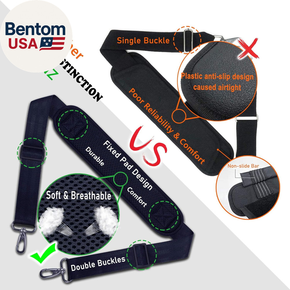 Bag Shoulder Strap, Padded Adjustable Shoulder Strap Replacement