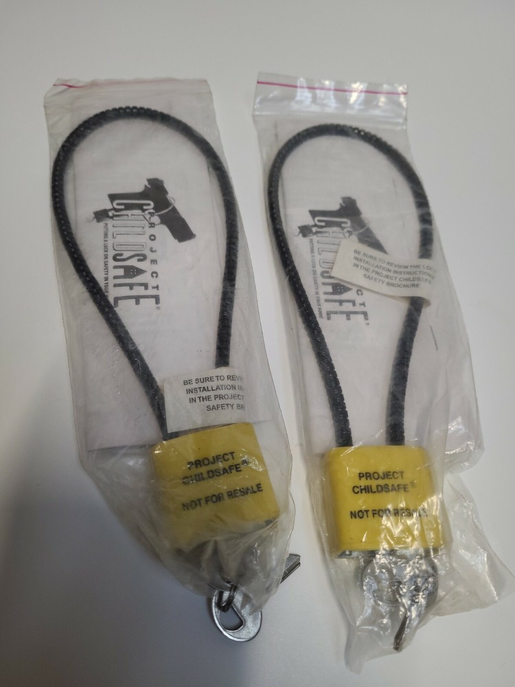 (2) New Firearm Lock Cable Project Childsafe lot
