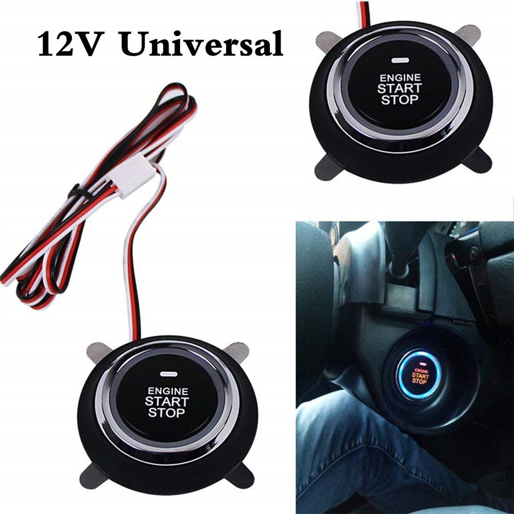 Car Keyless Entry Engine Start Push Button Switch Ignition Starter Kit Universal