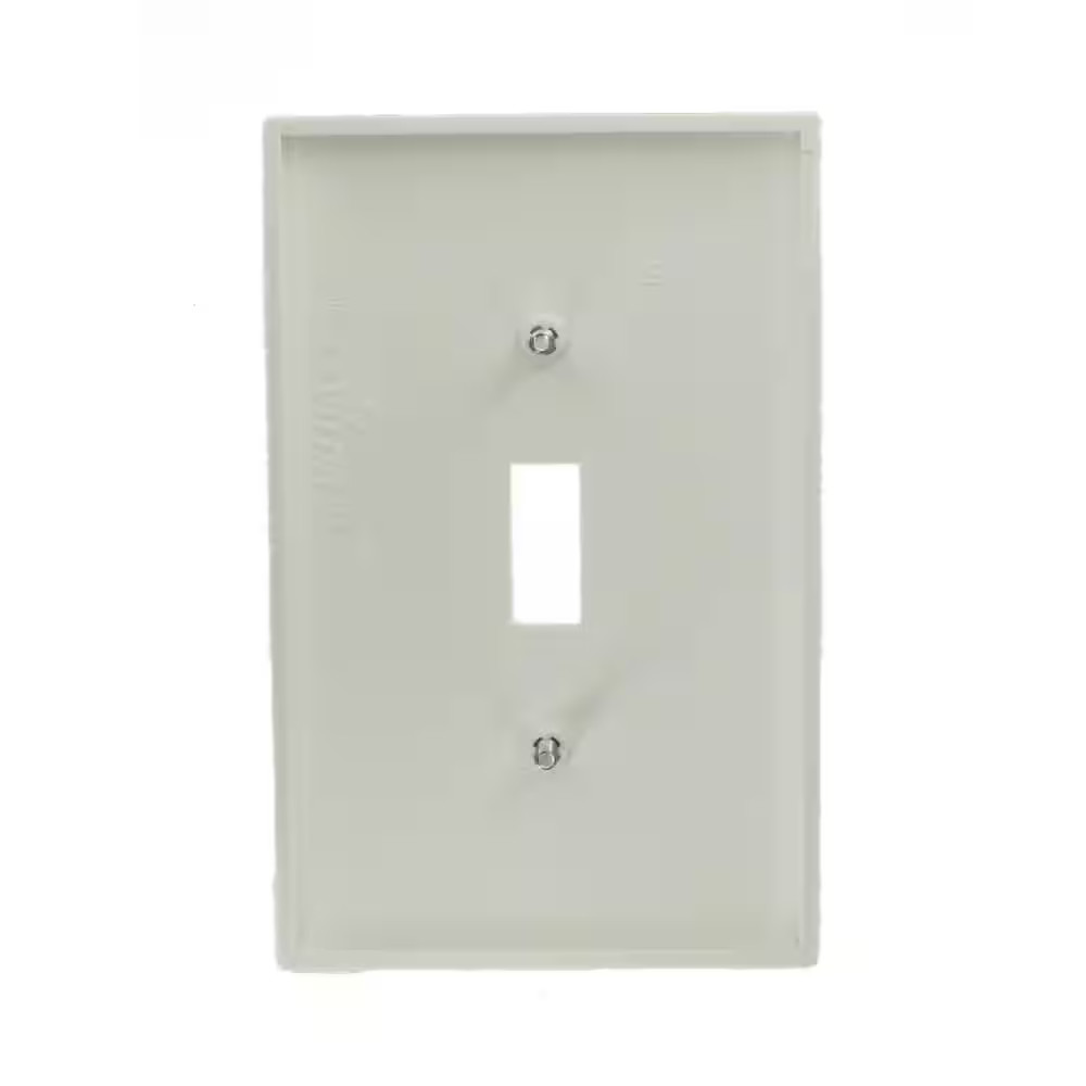 1-Gang White Midway Toggle Nylon Wall Plate (10-Pack) NEW