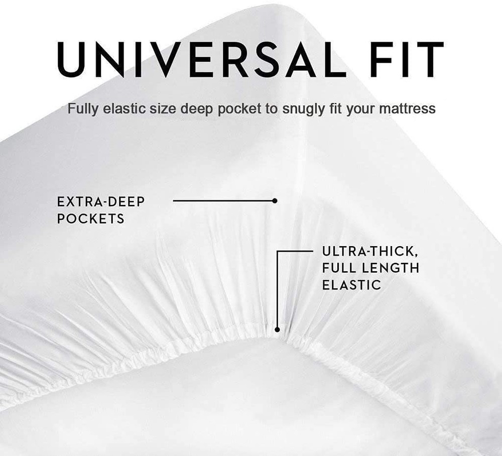 Dormica - Luxury 800 Thread Count Queen Size Sheets - Hotel White Sateen Weav...