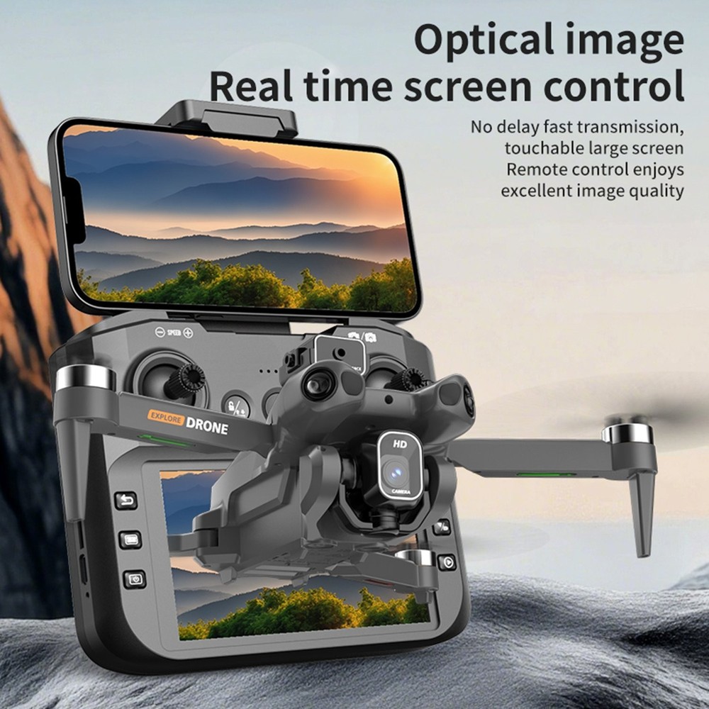 Foldable Quadcopter Drone | Brushless Motors, Large Display Remote Control