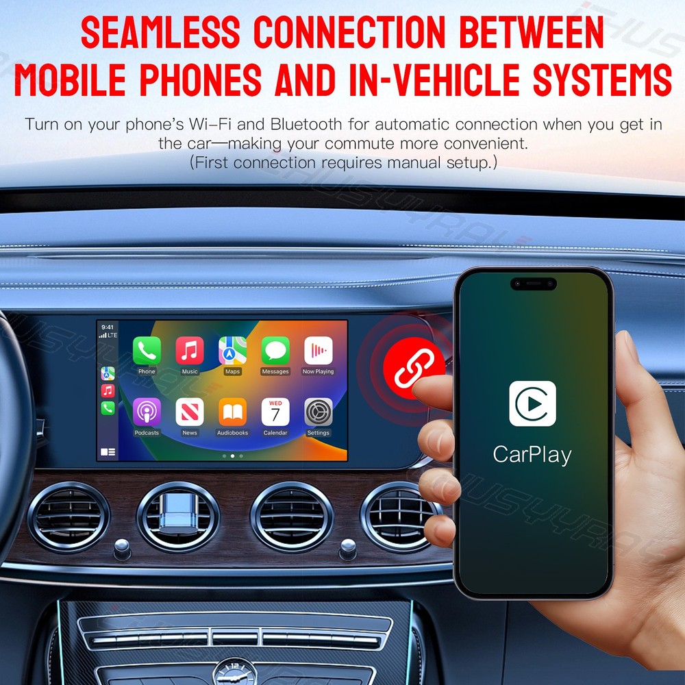 2 in 1 Mini Wireless Apple CarPlay/Android Auto Adapter Dongle USB Plug&Play A