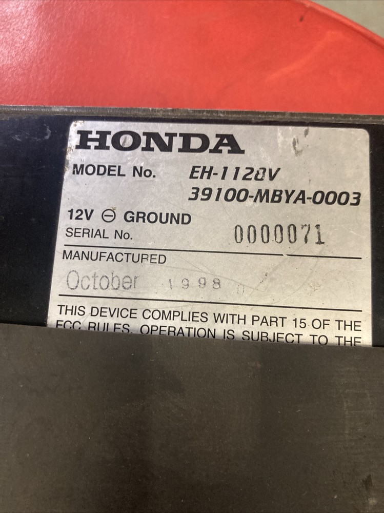 2000 Honda Valkyrie Interstate GL1500 CB Radio Control Module EH-1128H Black Box