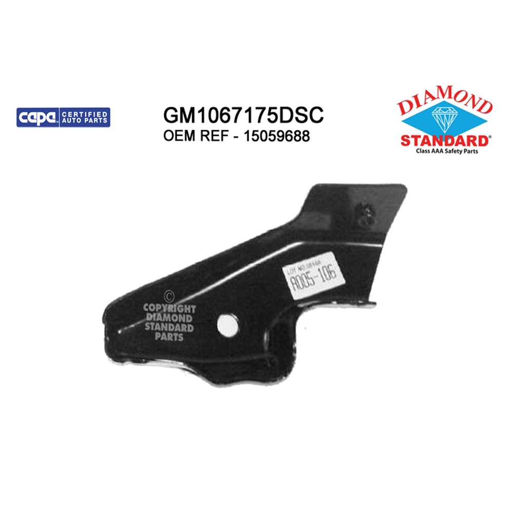 Replacement Steel Passenger Side Front Outer Bumper Face Bar Brace
