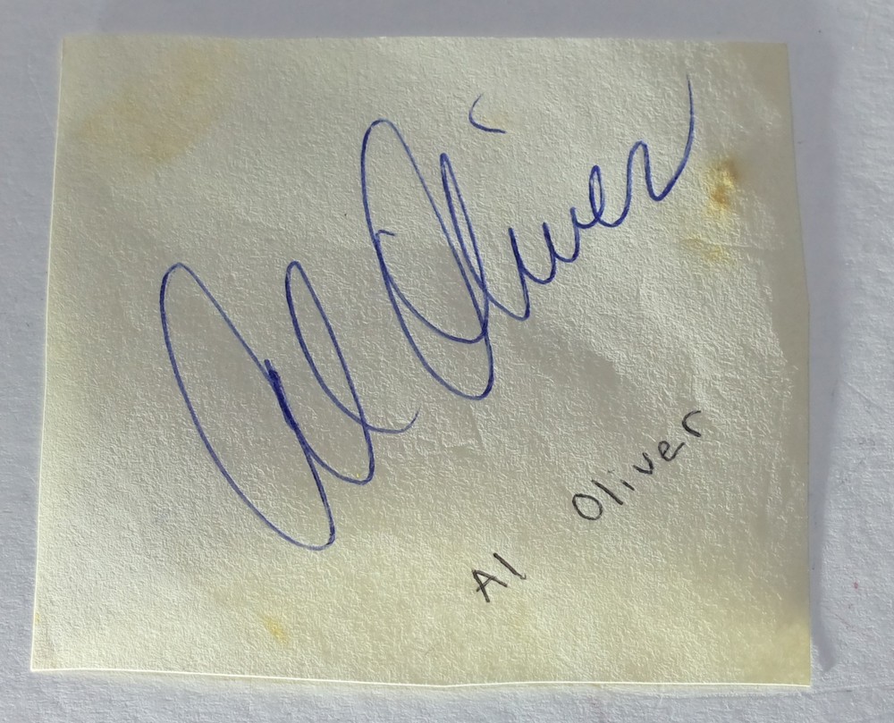 Al Oliver cut autograph