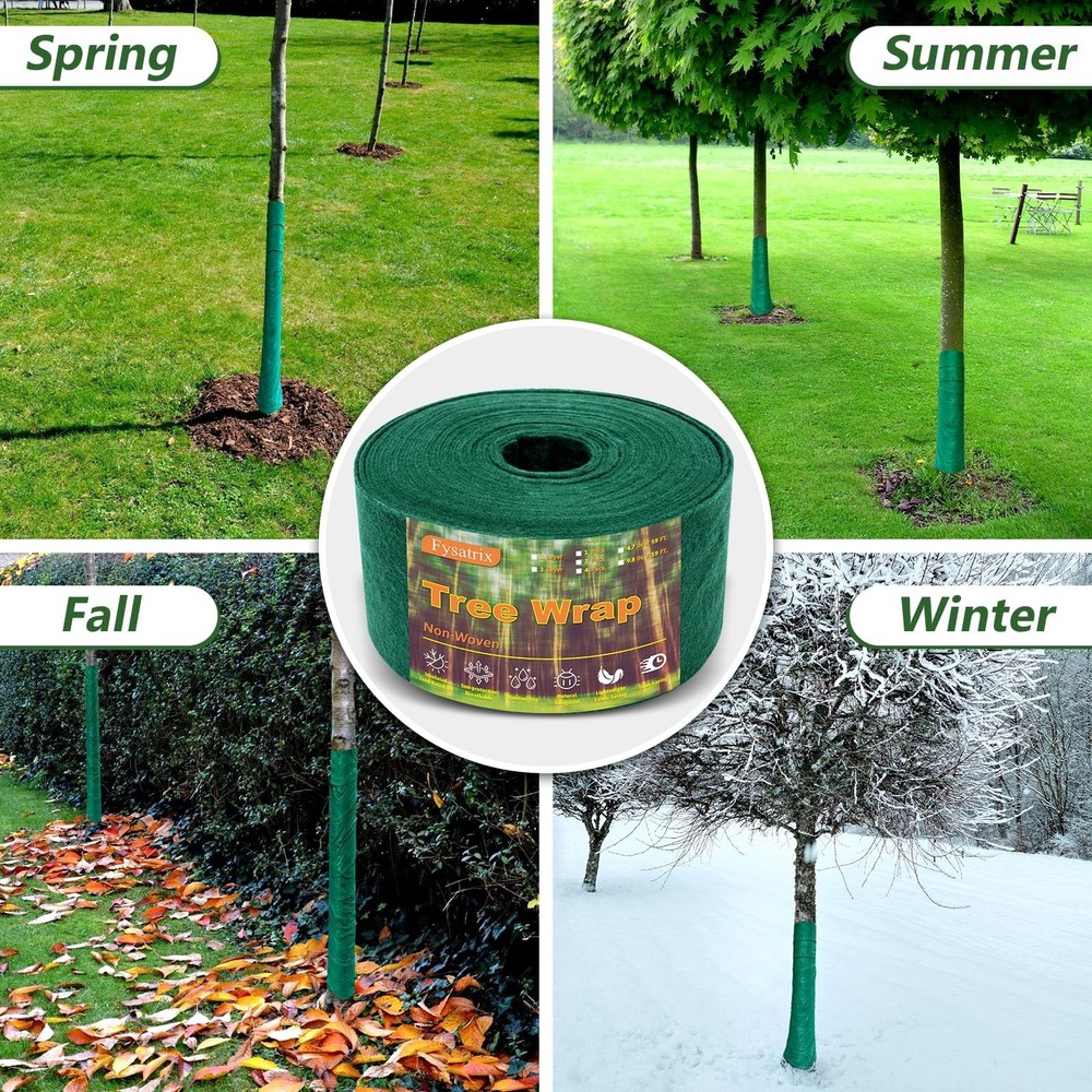 65Ft Tree Wrap 1 Pack(Total 65Ft), 3-Layer, 4.7" Width, Trunk Protector, Brea...