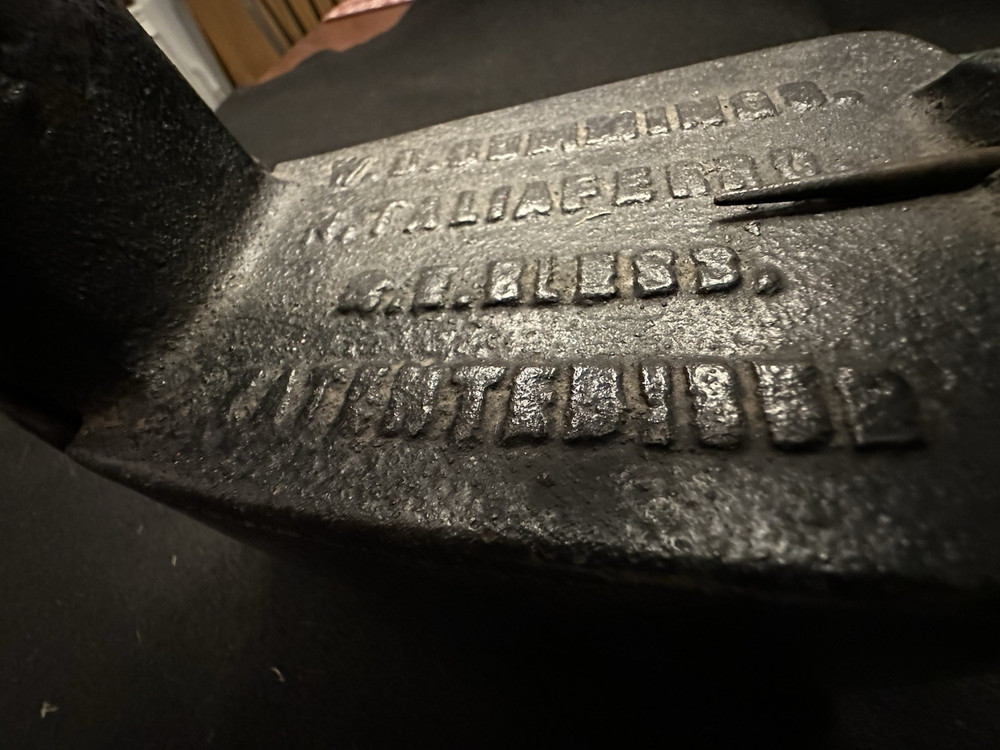 Antique 1852 Cummings Charcoal Sad Iron