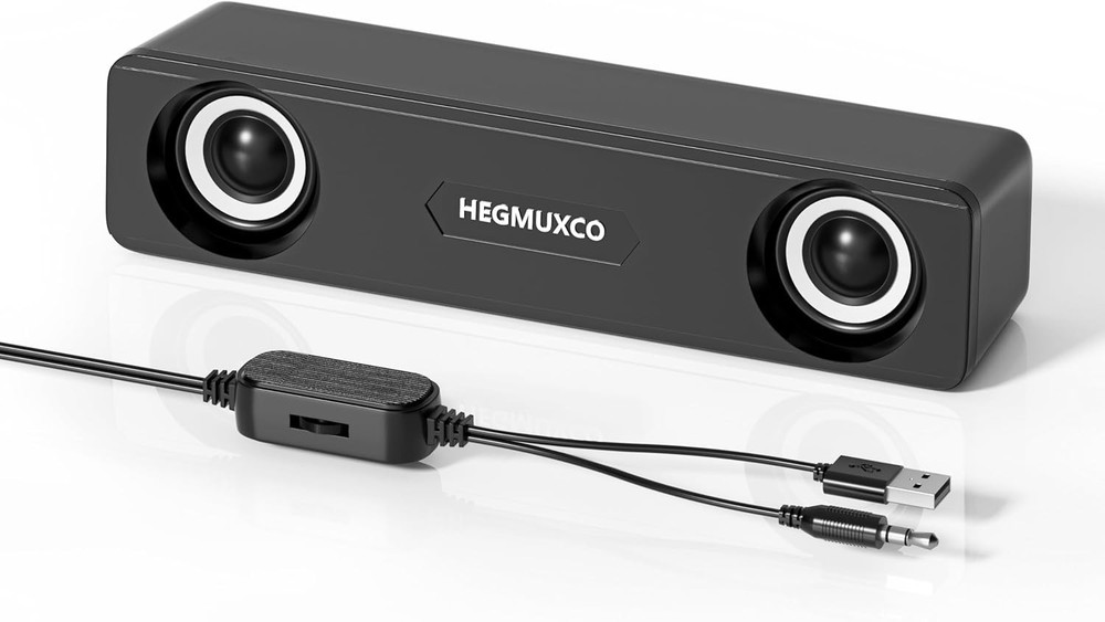Computer Speakers for Desktop PC - 10W Wired Stereo Speakers with Volume Control