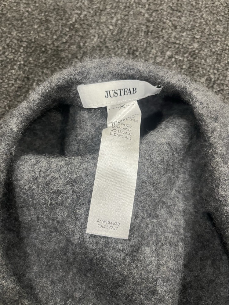 Just Fab Gray Beret 100% Wool