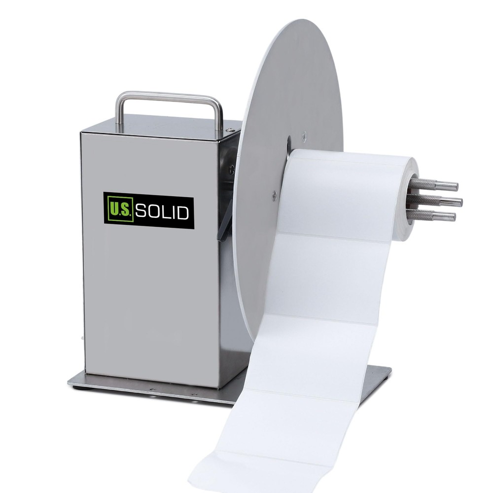 U.S. Solid Automatic Label Rewinder with Adjustable Core Holder 1"-4"