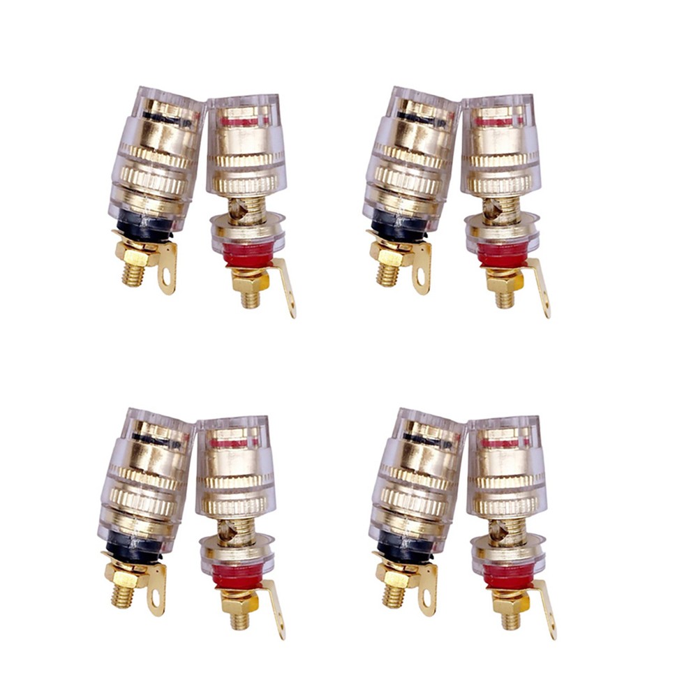 8x Amplifier Speaker Terminal Binding Post Banana Plug Gold Plated Socket 4mm