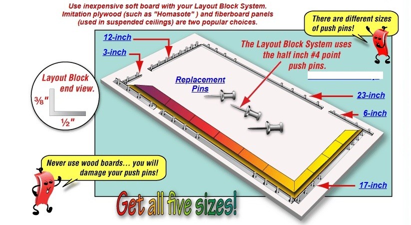 Two 17" L Blocks Morton Glassworks Layout Block System