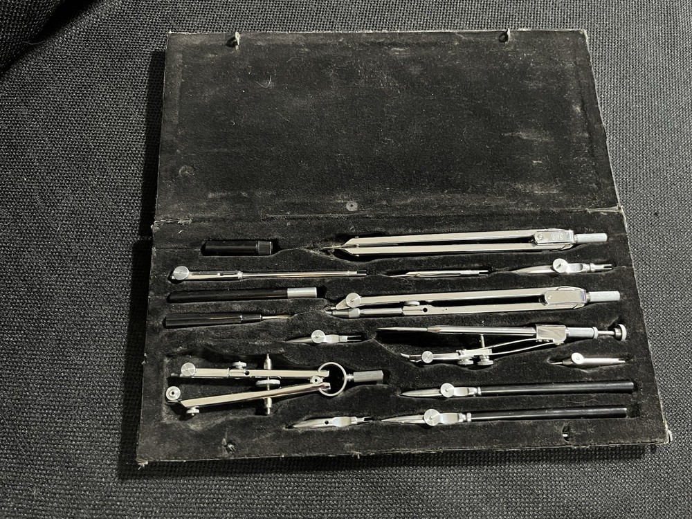 Vintage BOFA Drafting Set D415 15pc In Case