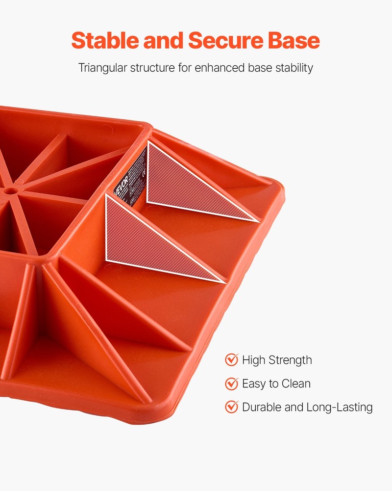 VEVOR High Lift Jack Base and Handle Keeper Off Road Jack Support Stand Base Red