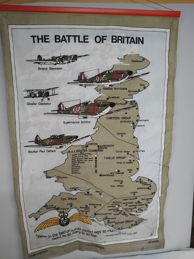 Battle Of Britain Wall Hanging Map