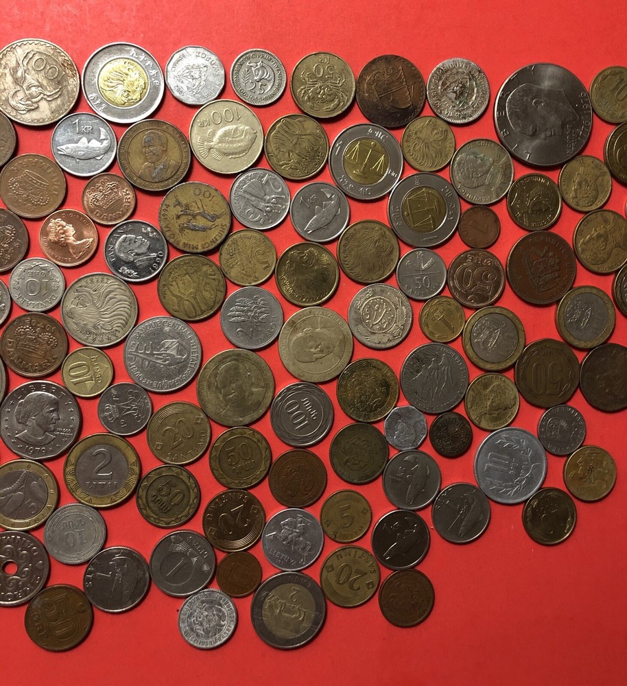LOT OF WORLD COINS..VARIOUS COUNTRIES,COMPOSITION & DATES.