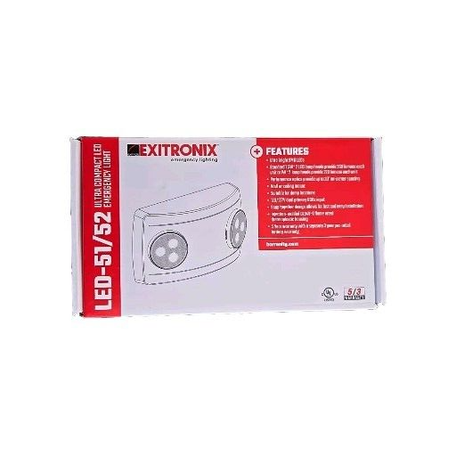 Exitronix LED Emergency Light with Battery Backup and Remote Head Capability