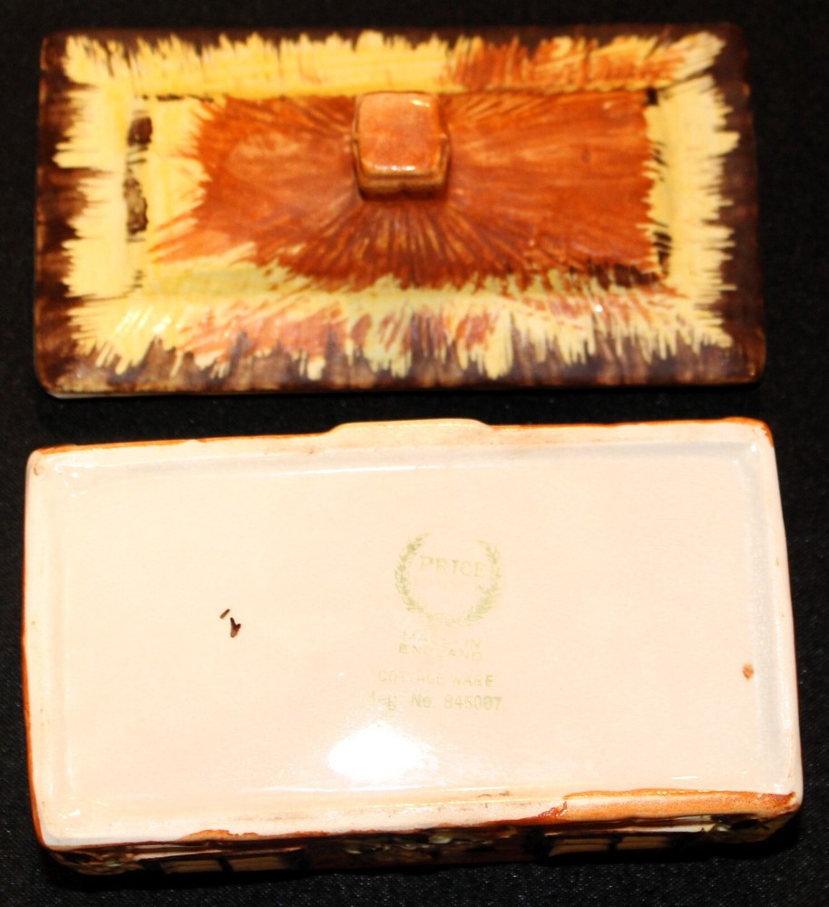Price Kensington Ye Olde Cottage Rectangular Butter Dish