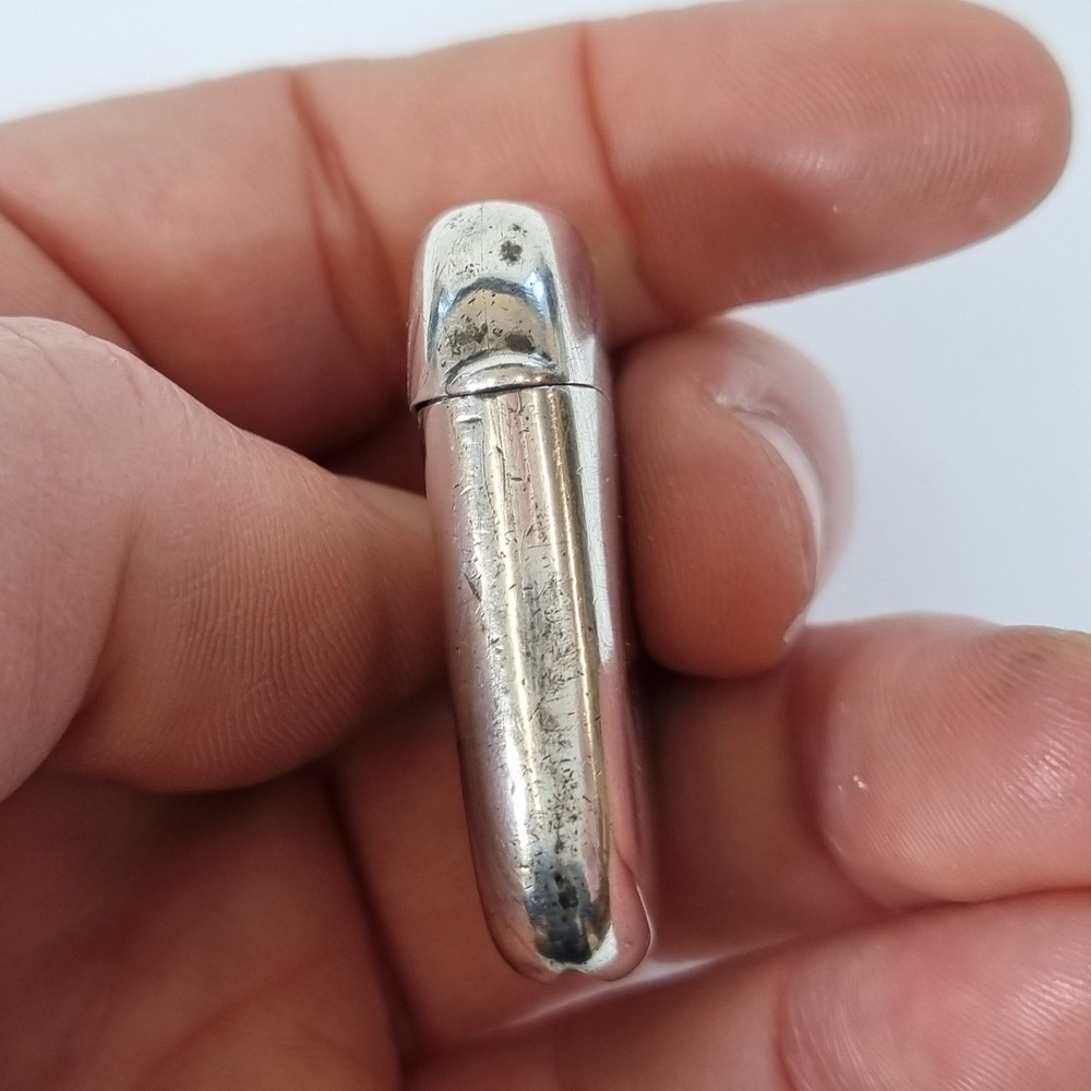 Antique Solid Silver Vesta Case London 1894 William Harrison Walter 4cm
