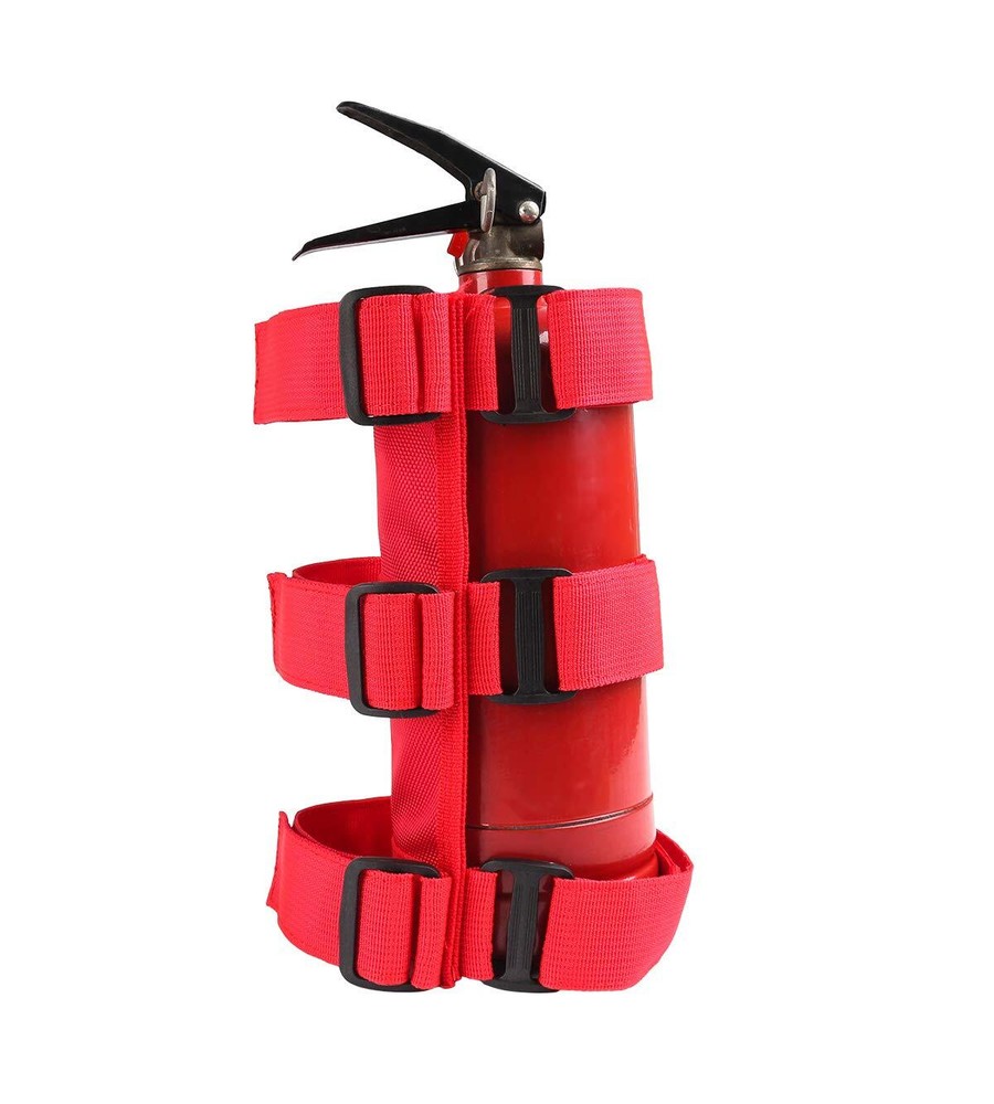 Universal Fire Extinguisher Straps Adjustable Roll Bar Mount 3 lb Fire Exting...