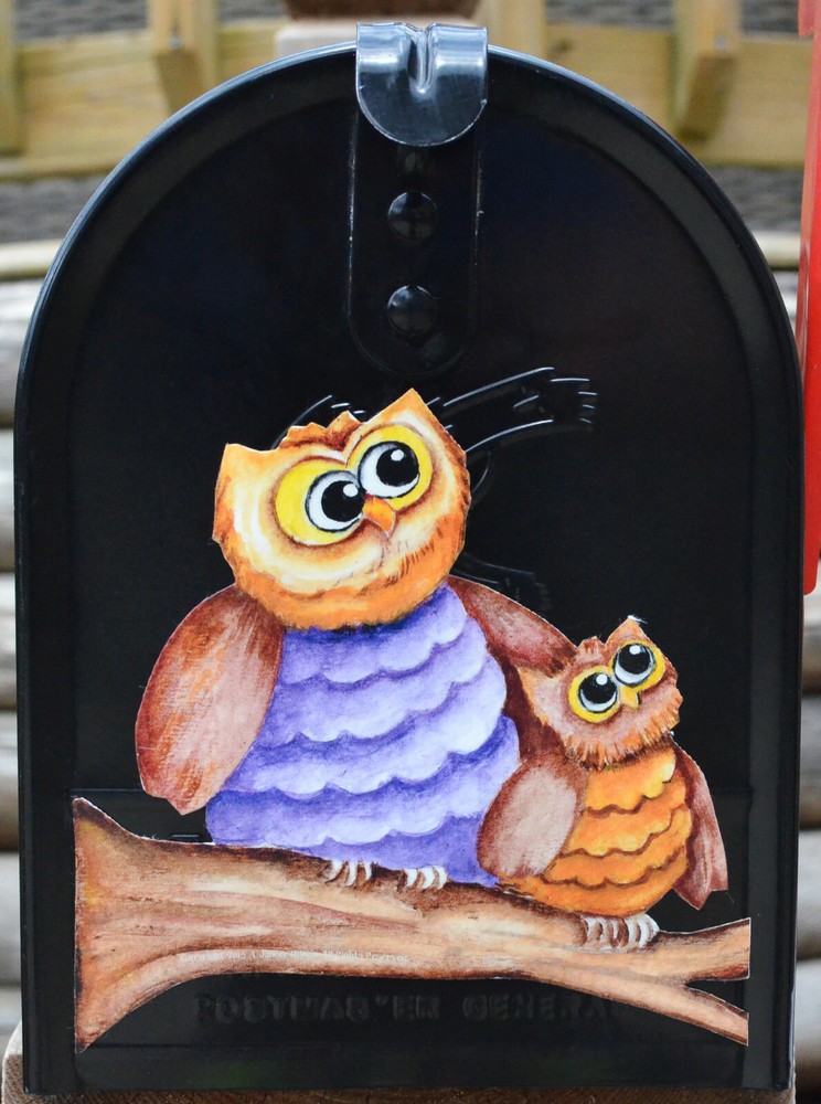 Mailbox Magnet (Partial Cover) Owls Full Moon Customized Halloween