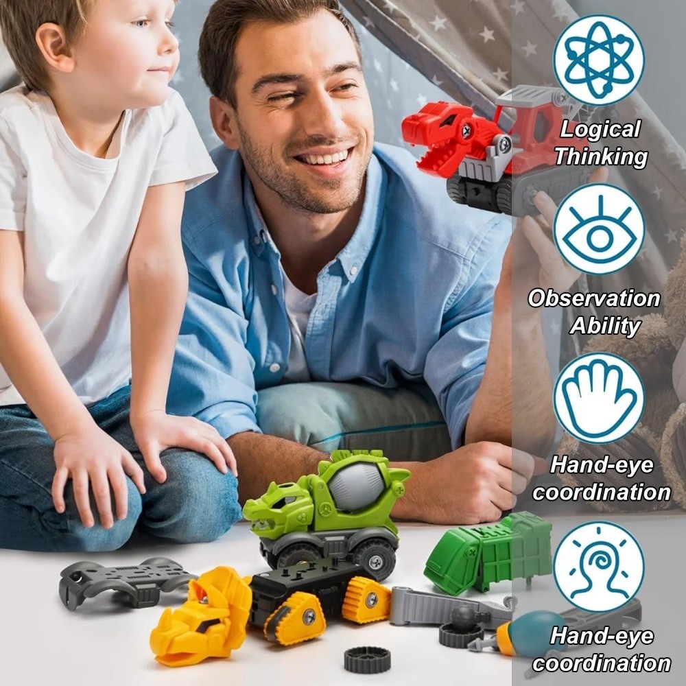 5 Pack Take Apart Dinosaur Toys