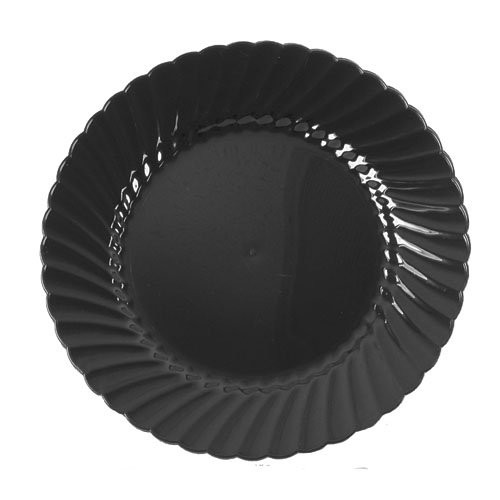 WNA Inc CW6180BK Classicware Plastic Plates 6" Black 10/pack