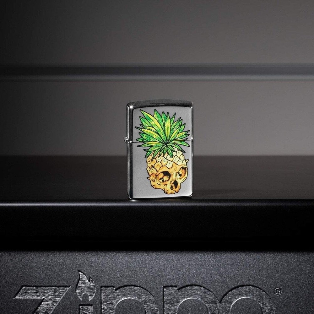 Zippo Leaf Skull Pineapple 49241