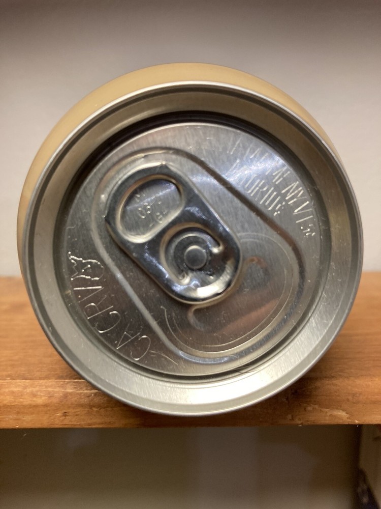 Dr. Pepper Zero Sugar Cream Soda Empty Can. Drained Under Tab.