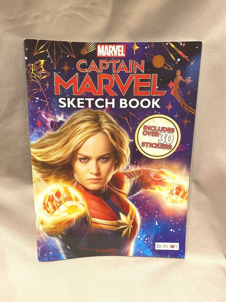 Marvel CAPTAIN MARVEL Sketch Book (Includes over 30 Stickers) NEW
