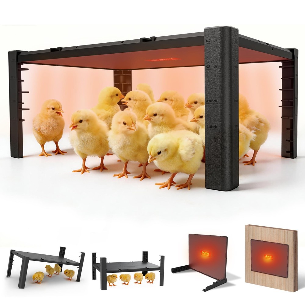 Adjustable Chick Heat Plate - 95-167℉ Temperature Control, Safe ABS Brooder Heat