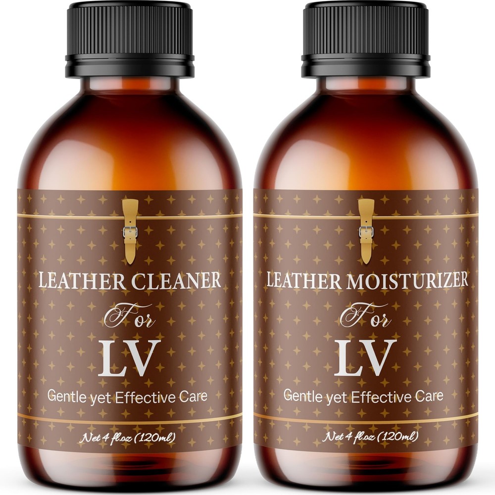 Leather Cleaner & Moisturizer Set for Louis Vuitton, Shine 4 fl oz, Clear