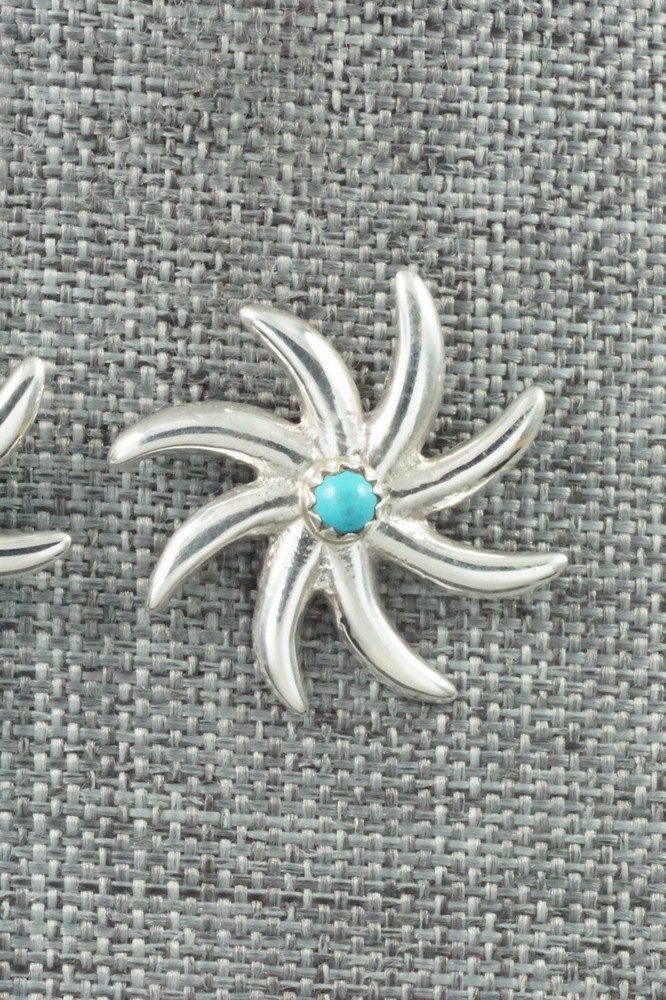Turquoise & Sterling Silver Earrings - Sylvia Chee