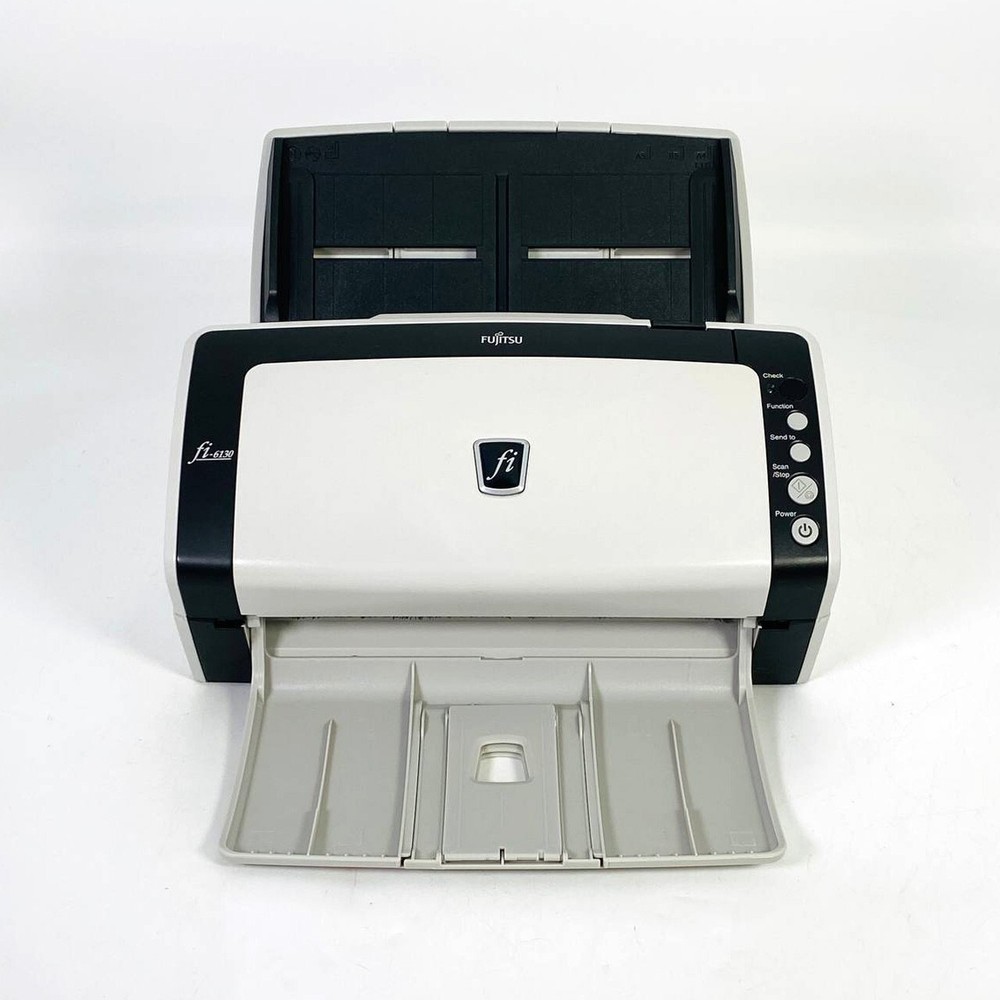 GOOD 🔥 Genuine Fujitsu Fi-6130 Duplex Pass-Through Document Scanner w/Bundle