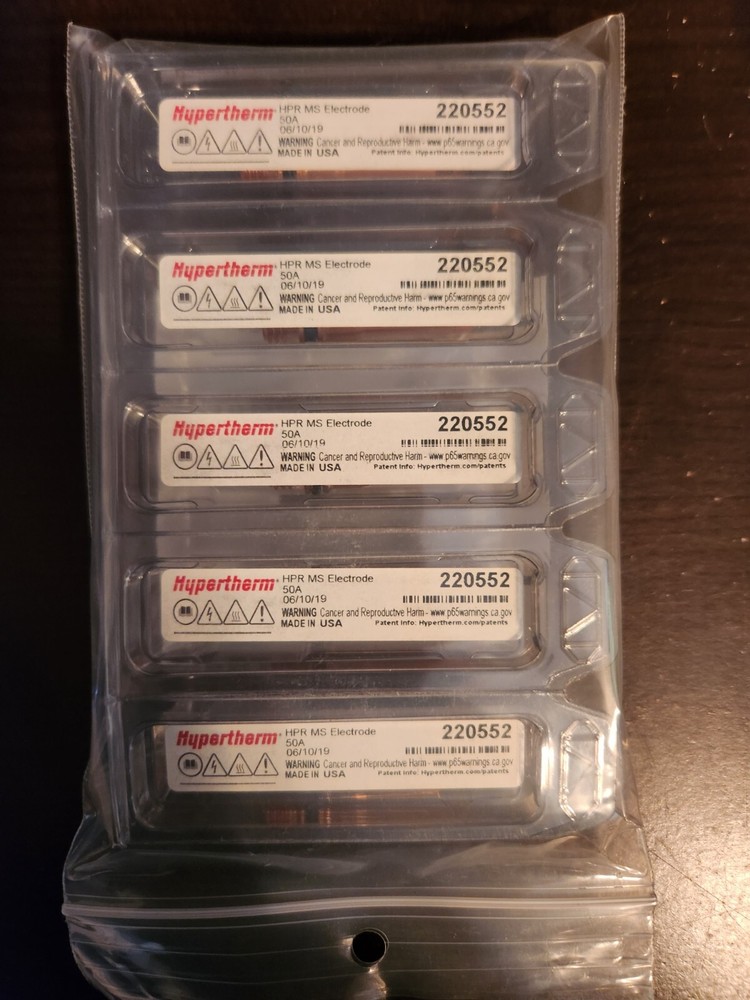 Hypertherm 220552 HRP MS Electrode, 50A, 5PK