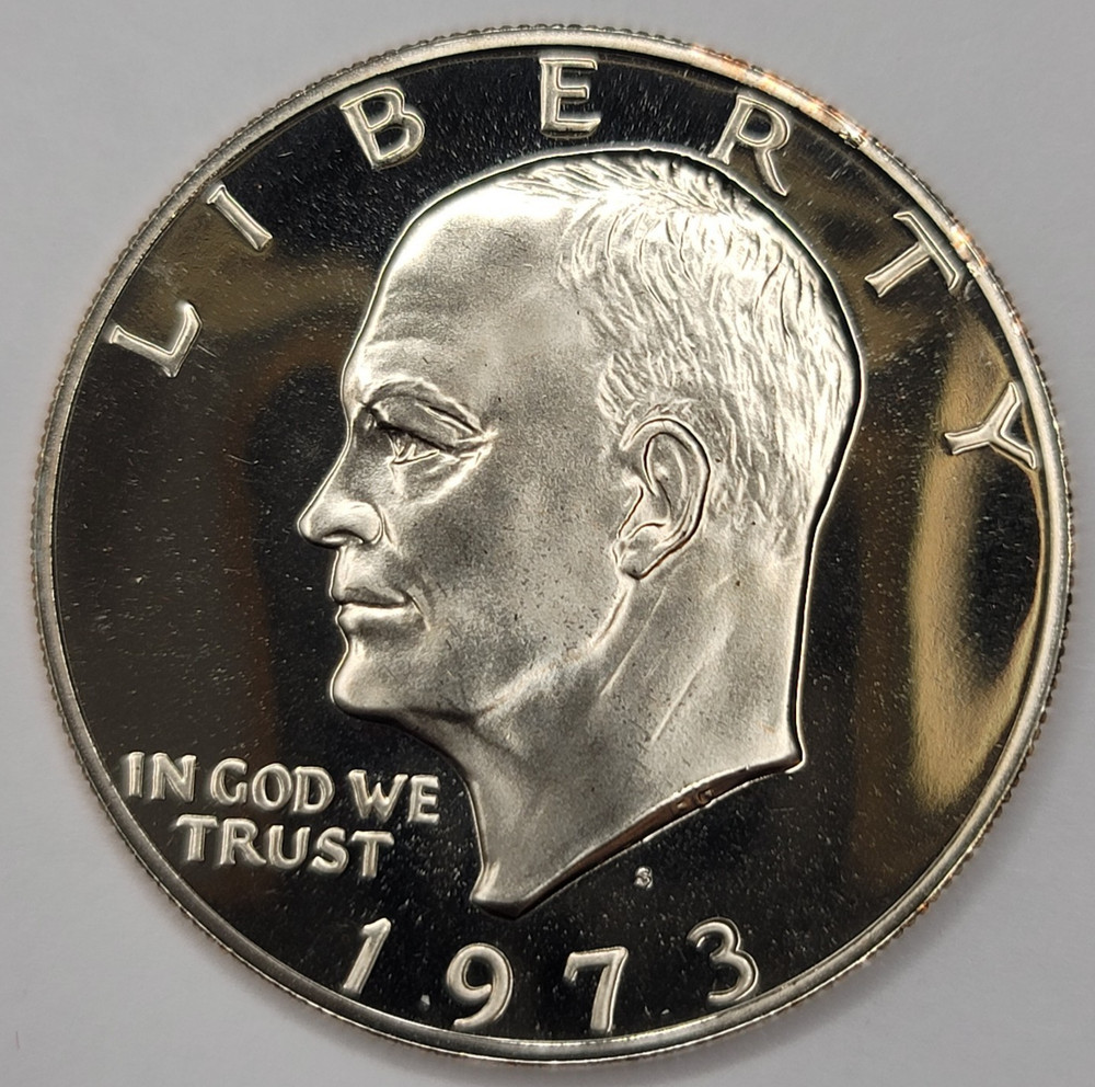 1973 S Proof DCAM Eisenhower Dollar - CN-Clad