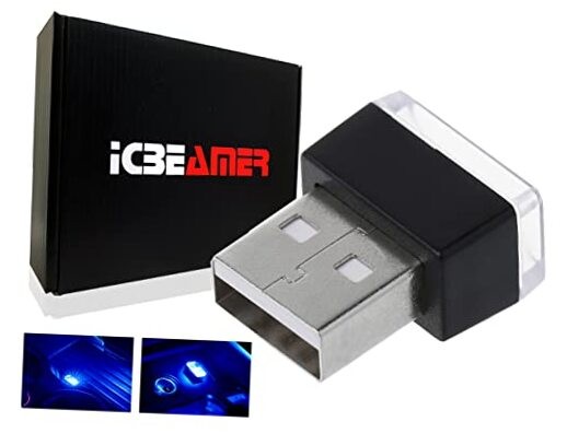ICBEAMER USB Type-A LED Night Light 1-Pack () | Plug-in TYPE-A (Standard) Blue