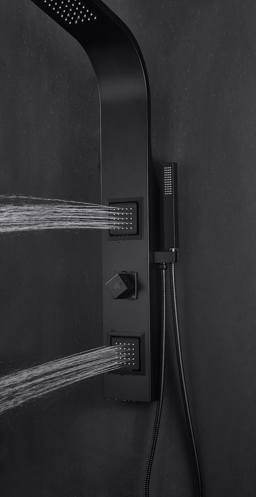 Anzzi SP-AZ078 Aura Thermostatic Shower Panel - Silver