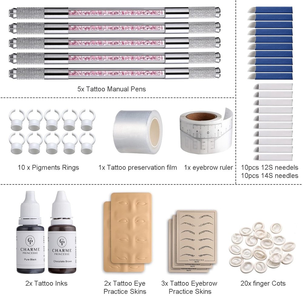 Charme Princesse Microblading Pen Kit Double Sided Manual EK910S20