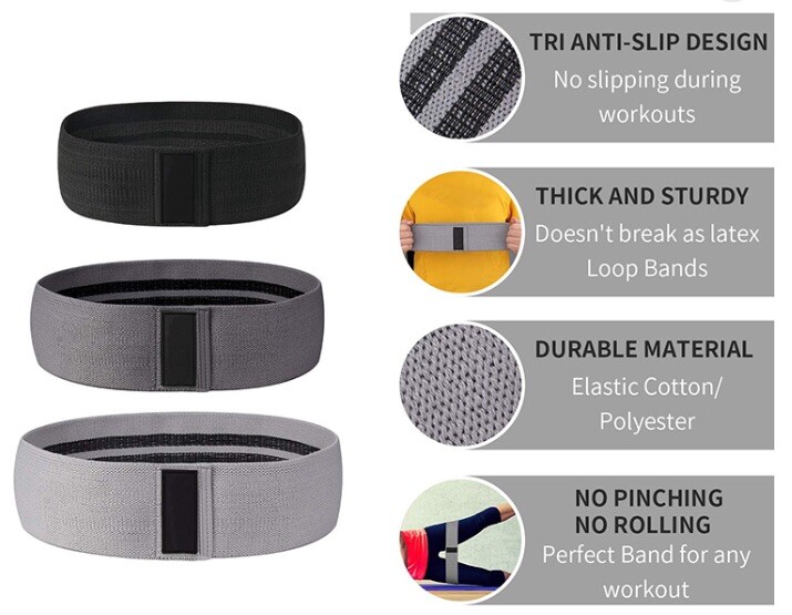 Resistance Bands - 3 Piece Set with Mesh Bag